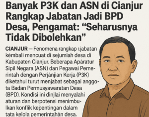 Banyak P3K dan ASN di Cianjur Rangkap Jabatan Jadi BPD Desa, Pengamat: “Seharusnya Tidak Dibolehkan”