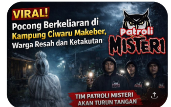 Viral Pocong Berkeliaran di Kampung Ciwaru Makeber, Warga Resah dan Ketakutan