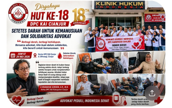 HUT ke-18 DPC KAI Cianjur: Setetes Darah untuk Kemanusiaan dan Solidaritas Advokat