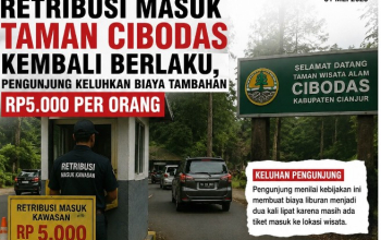 Retribusi Masuk Taman Cibodas Kembali Berlaku, Pengunjung Keluhkan Biaya Tambahan Rp5.000 per Orang