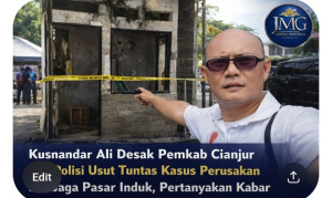 Kusnandar Ali Desak Pemkab Cianjur dan Polisi Usut Tuntas Kasus Perusakan Pos Jaga Pasar Induk, Pertanyakan Kabar Pembebasan Pelaku