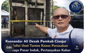 Kusnandar Ali Desak Pemkab Cianjur dan Polisi Usut Tuntas Kasus Perusakan Pos Jaga Pasar Induk, Pertanyakan Kabar Pembebasan Pelaku
