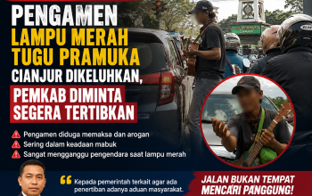Pengamen Lampu Merah Tugu Pramuka Cianjur Dikeluhkan, Pemkab Diminta Segera Tertibkan
